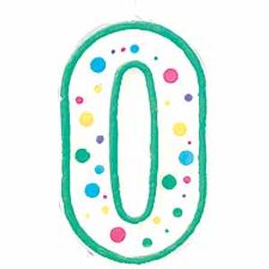 Bilde av Numeral Candle 0 Green